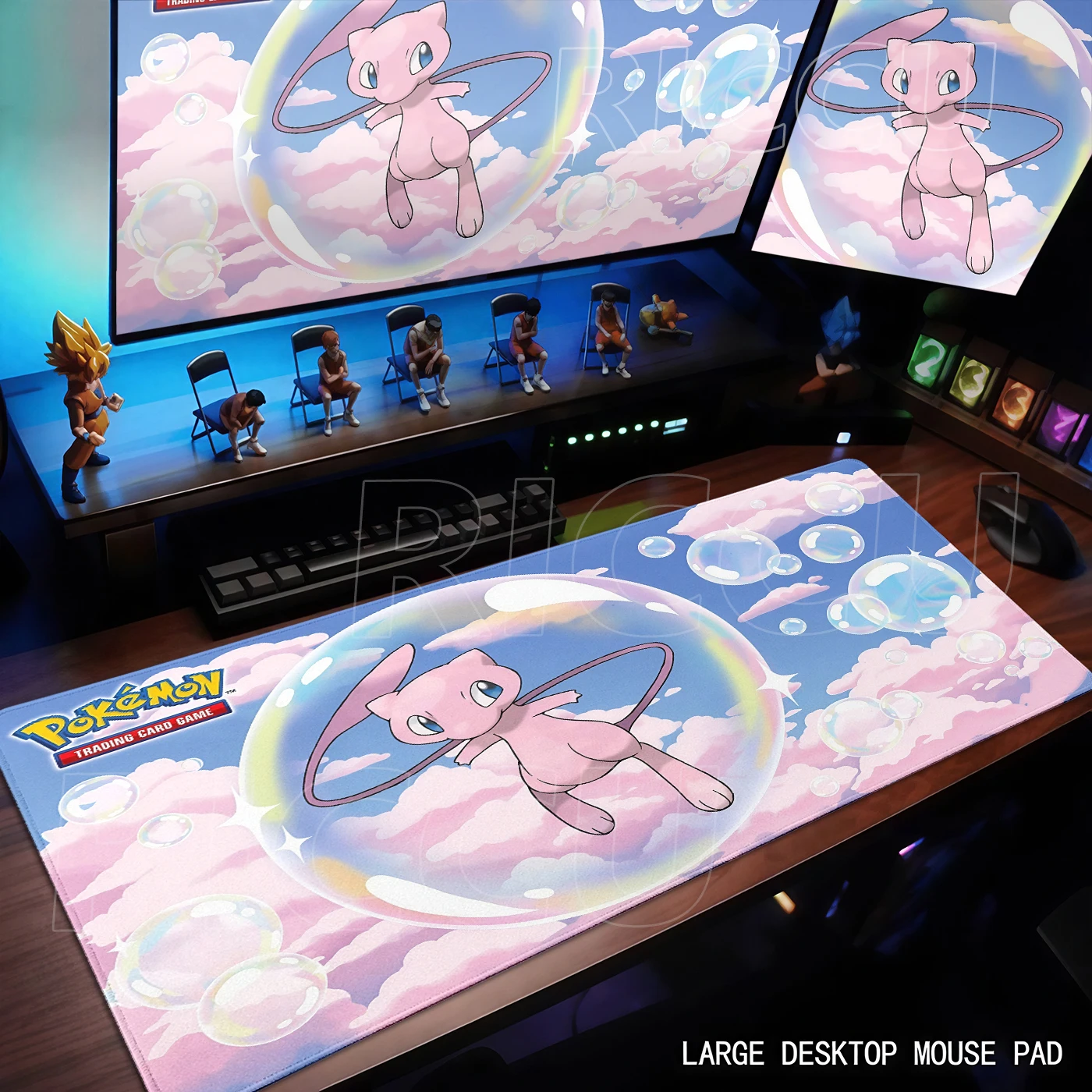 Mouse Pad Large Gamer P-pokemon Mewtwo Keyboard Desk Mat XXL Carpet PC Gaming Accessories Rubber Mousepad HD Rubber Tapis Souris