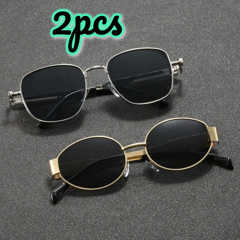 2Pcs Classic UV400 Sunglasses for Men & Women, Versatile for Daily Wear and Commercial Application