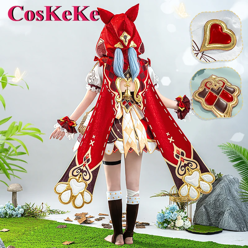 CosKeKe Griseo Cosplay Anime Game Honkai Impact 3rd Costume Gorgeous Little Red Cap Uniform Halloween Party Role Play Clothing