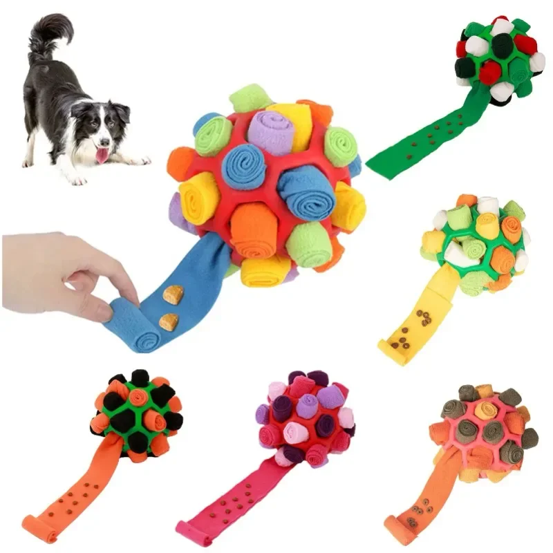 Schnüffelball für Hunde, innovatives Haustier-Schüttel-Trainingsspielzeug für das Training von Haustieren, Zahnreinigung, Welpen-Kauen, lindert Langeweile, Hundespielzeug