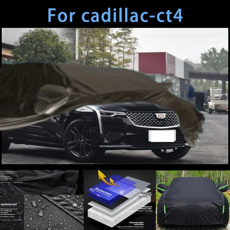 

For cadillac-ct4 Outdoor Protection Full Car Covers Snow Cover Sunshade Waterproof Dustproof Exterior Car accessories