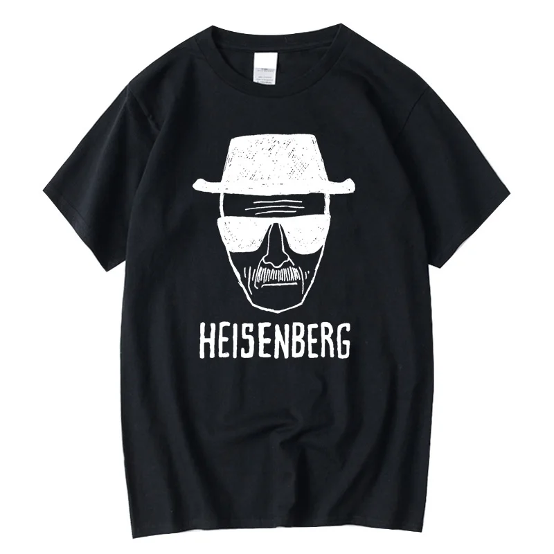 

Men Fashion Casual Top Short Sleeve Cotton Loose Heisenberg PrintedTshirt Casual Mens Tshirt Cool Summer Men Tshirt Clothing