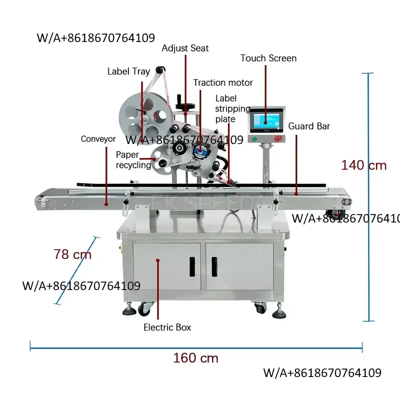 FK711 Automatic Paging Labeller Label Sticker Labeling Machine for Labels/flat/paper/bags Items