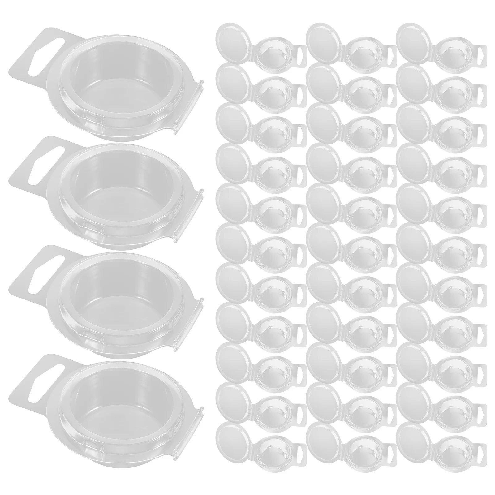 

100Pcs Wax Melt Molds Clear Clamshell Boxes Multi-Purpose Soap Making Cube Mold Containers Wax Melts Molds