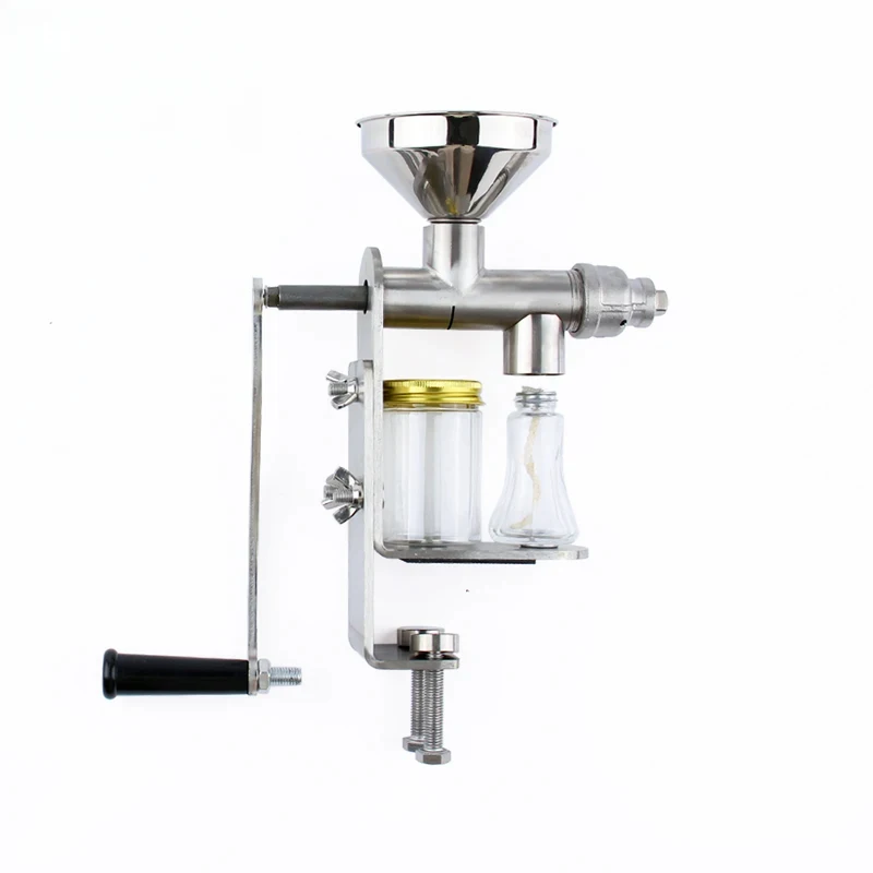 Manual Hot Press Machine Hand Heat Squeeze Presser Expeller Extractor Peanut Nuts Seeds Oil Extraction Maker Squeezer