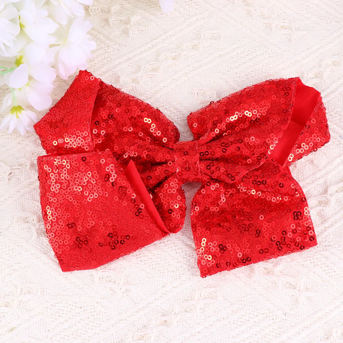 

Huge Sequins Bowknot Hair Clip Kids Hairpins Barrettes for Girls Party Wedding Daily Wear Hair Accessories Red