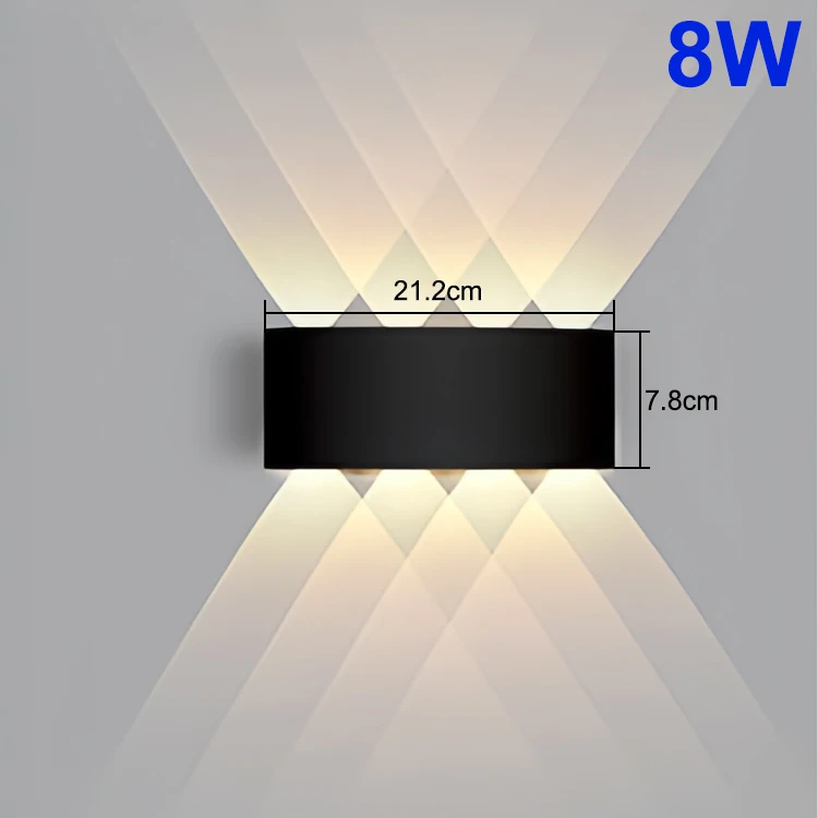 Up en Down LED-wandlamp Waterdichte binnenwandlamp voor slaapkamer Woonkamer Gang Binnen Buitenverlichting