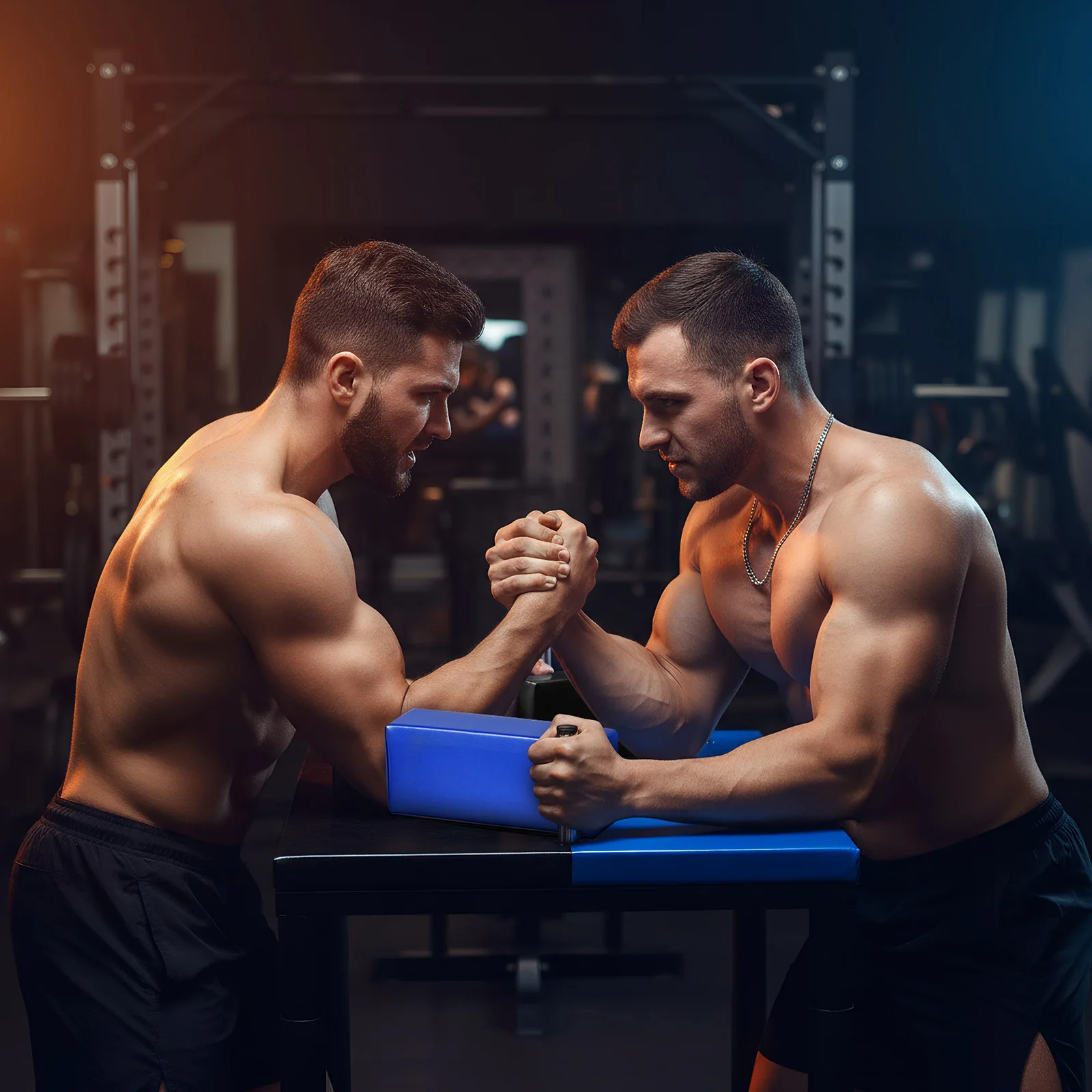 

Standard Arm Wrestling Battle Table Wrist Strength Training Table W/ Elbow & Forearm Pads Steel Farme for Home Gym Office Club