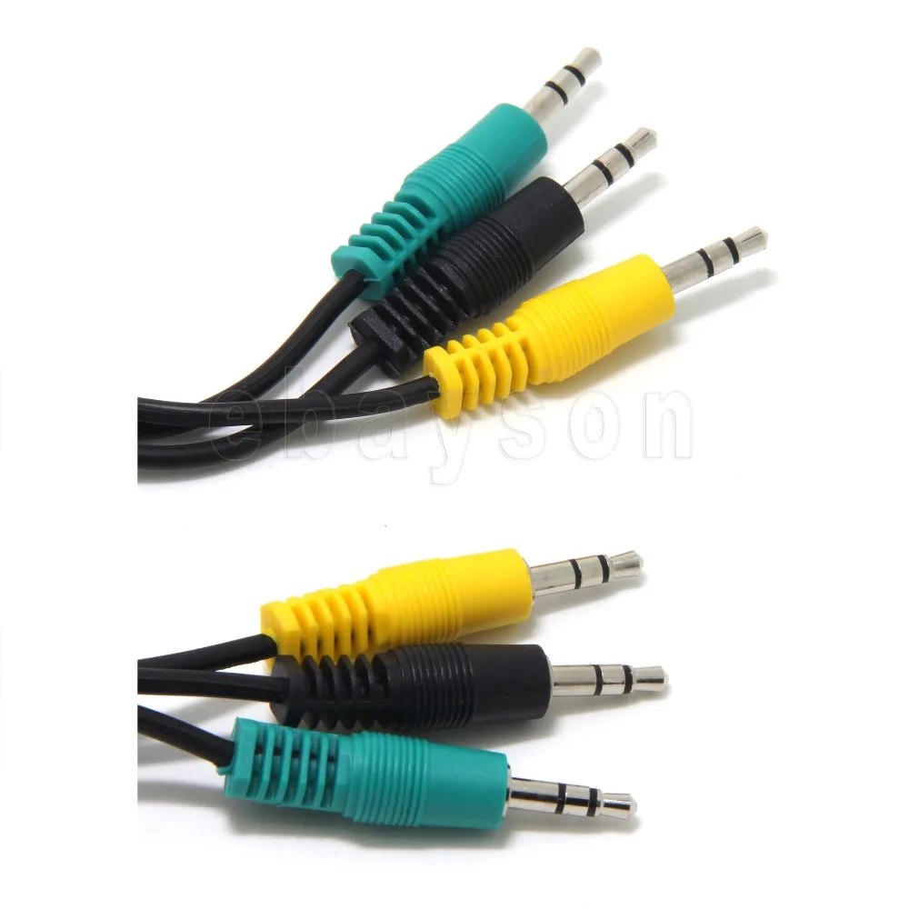 Logitech Z-680 Z5500 Z906 Speakers Color Coded 3 Minijack Plug Audio Cable 3.5mm