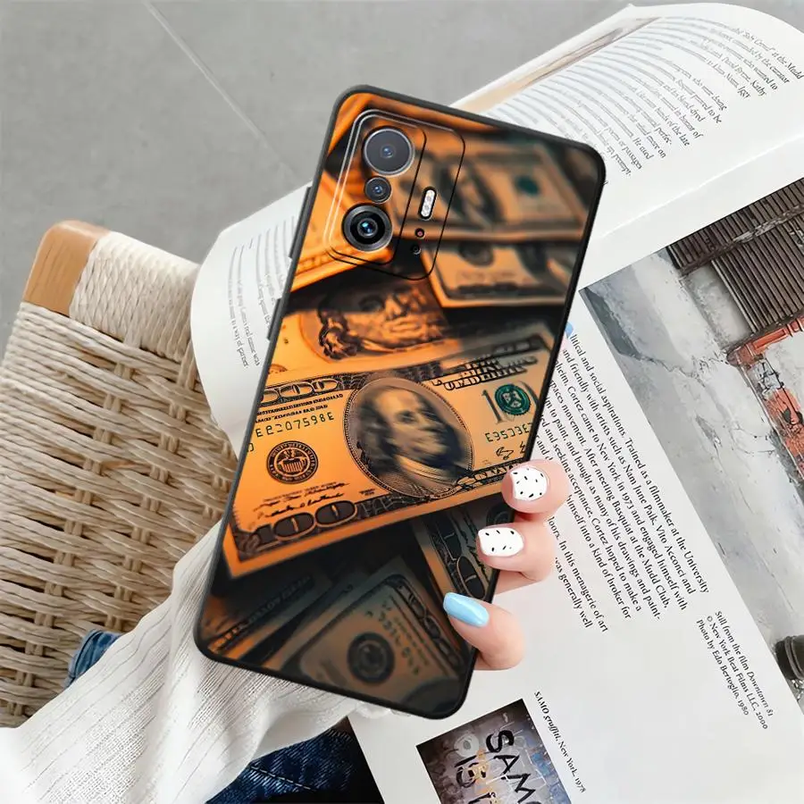 حافظة لهاتف Xiaomi Mi 13 14 15 Pro 10T 11T 12T Pro 11 12 13 Lite 12X غطاء هاتف ناعم أسود أموال الدولار #6