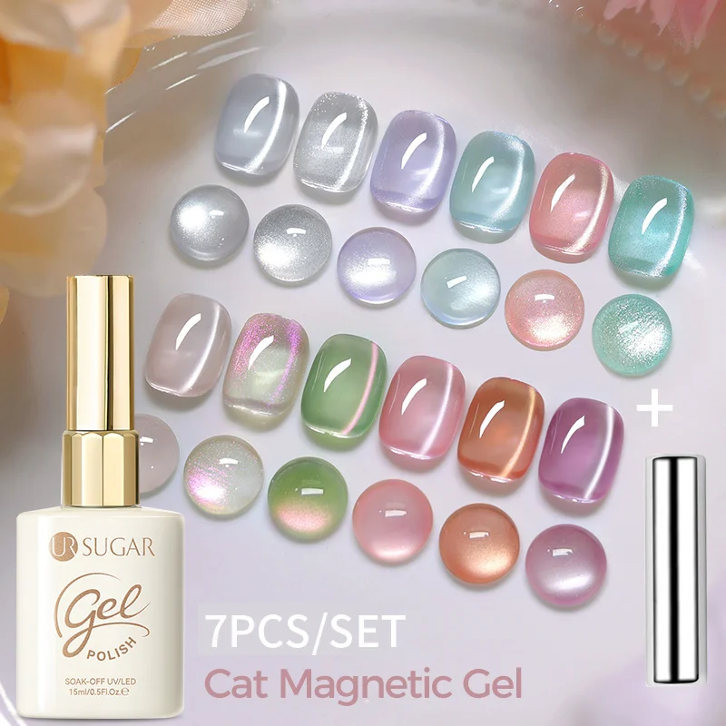 

Набор гель-лаков UR SUGAR 6 шт. с магнитным эффектом и магнитной палочкой, УФ/LED, для салонов, для женского маникюра, модные инструменты для нейл-арта