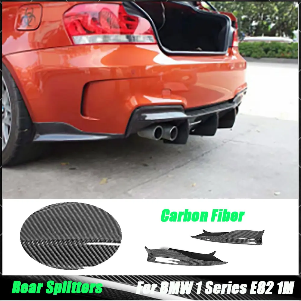 

Car Rear Bumper Lip Diffuser Splitters for BMW 1 Series 1M E82 M Coupe 2011 - 2013 Cupwings Carbon Fiber FRP