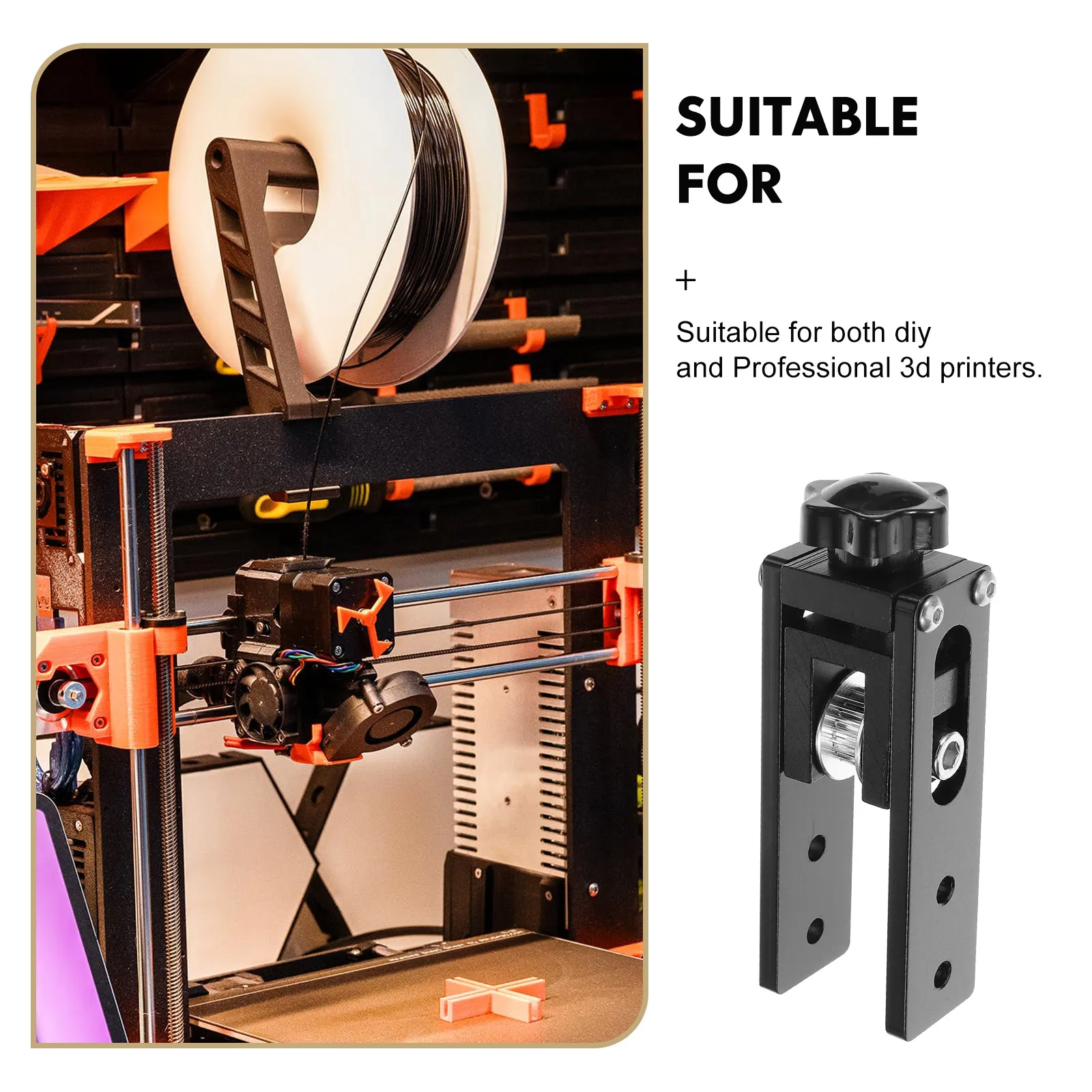 

Belt Tensioner X- Stretch Straighten 3D Printer Black 2020 Profile Precision Compatibility Easy Installation