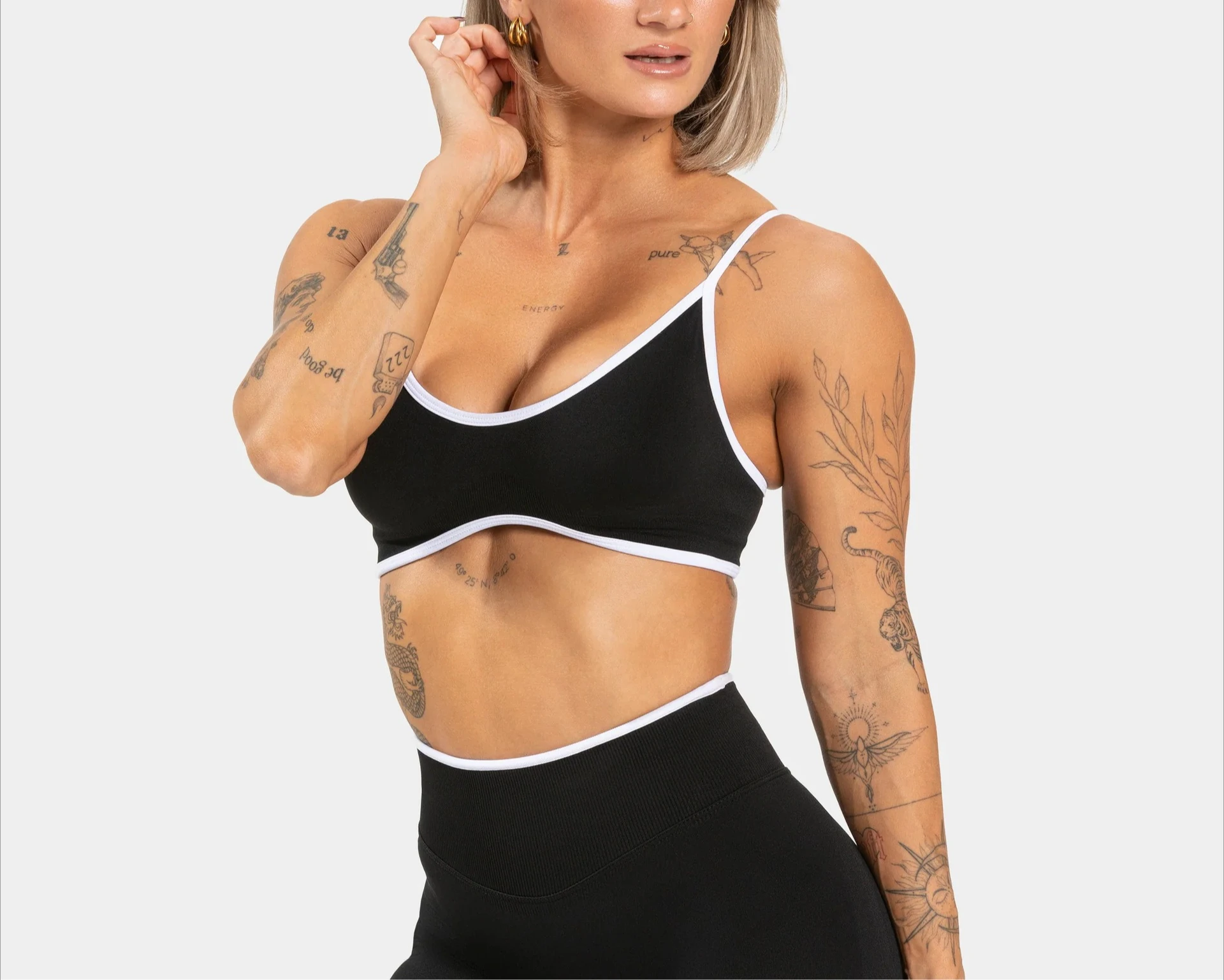 telogo-2枚組-シームレス-ヨガセット-レディース-ヨガタイツセット-スリング-スポーツブラ-ジムウェア-ワークアウトセット