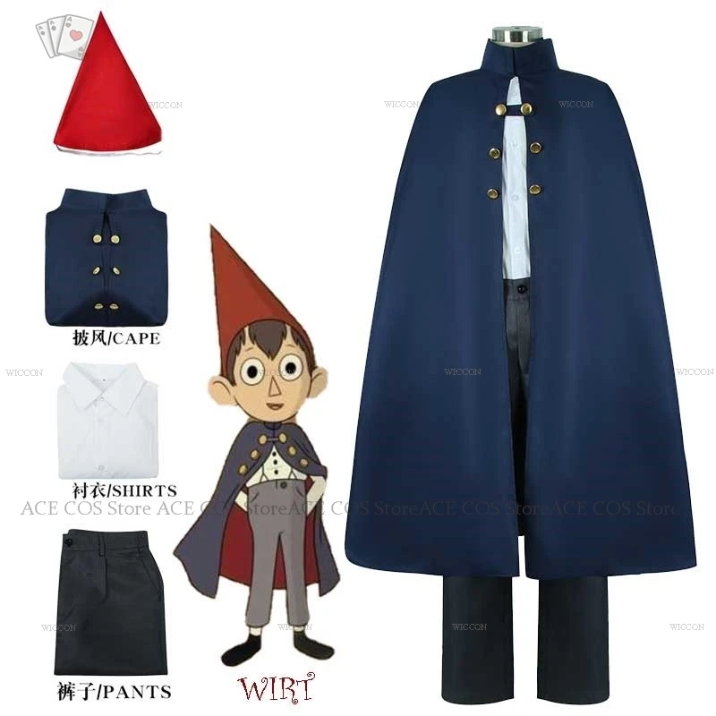 Cartoon Over the Garden Wirt Cosplay Wall Clothes Walter Costume Carnival Cloak Suit Outfit Hat Roleplay Halloween Party Clothe