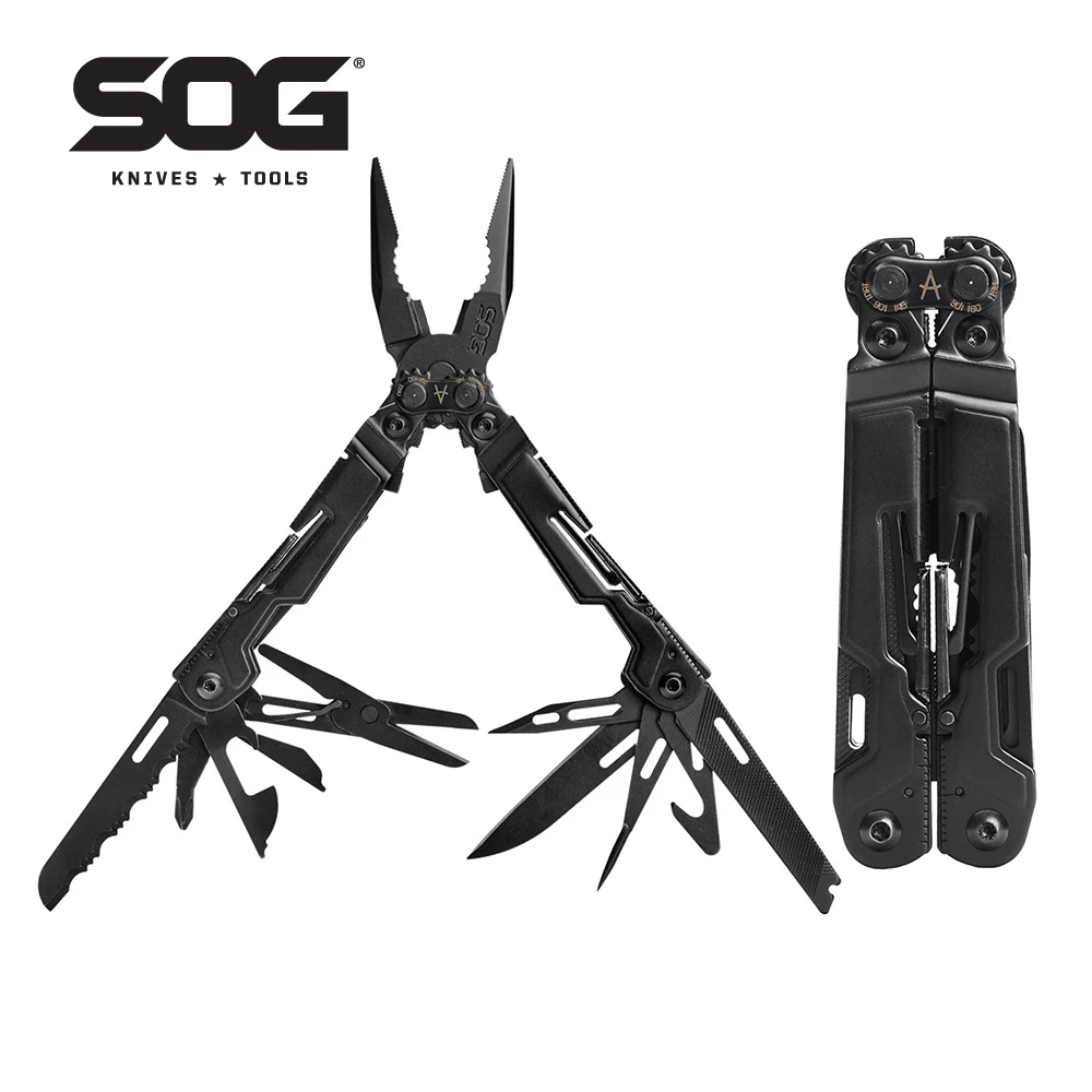 SOG 18 in 1 PowerPint Mini Multi-tool Fishing Pliers Pocket Tactical Hand Tools EDC Outdoor Survival Camping Supplies-PP1002-CP