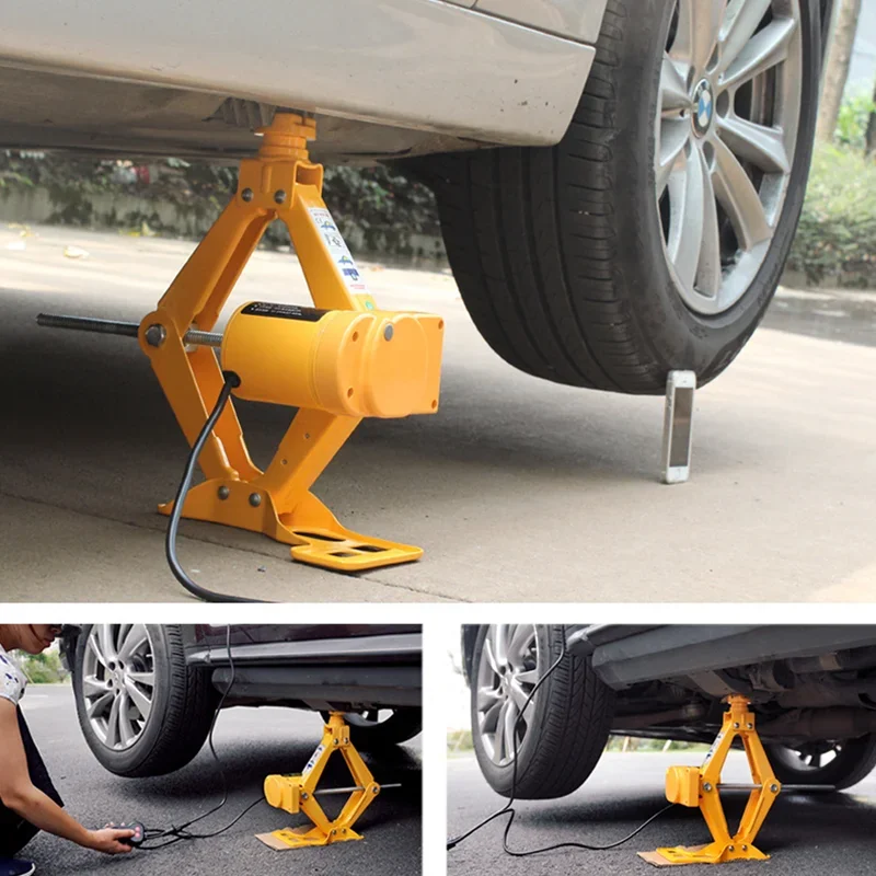 2T/3T Electric Car Jack Vertical Hydraulic Lift Wireless Remote Control Portable Vehicle Jack for Tire Change SUV Sedan Emergenc