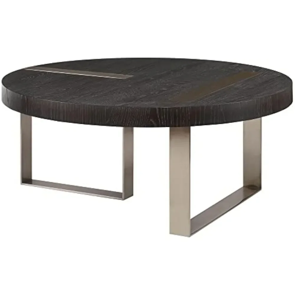 42 Inch Round Coffee Table, Decorative Contemporary Transitional Coffees Tables and Display, Coffee Table for the Living Room