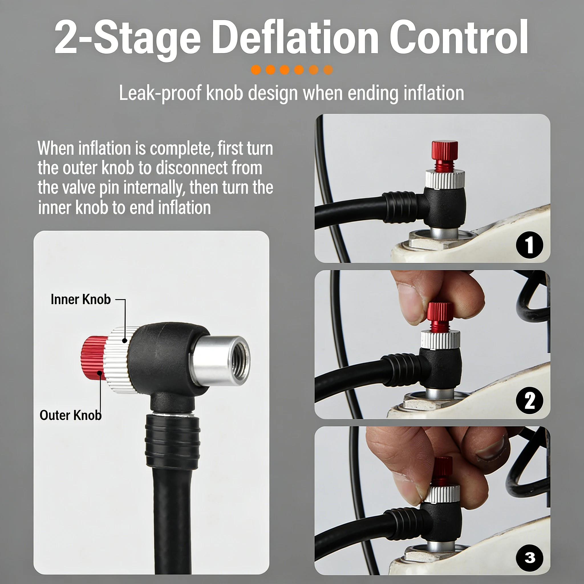 DRCKHROS Bicycle Pump 300PSI High Pressure Bike Front Fork Pump Portable Schrader Valve Inflator Bike Accessorie