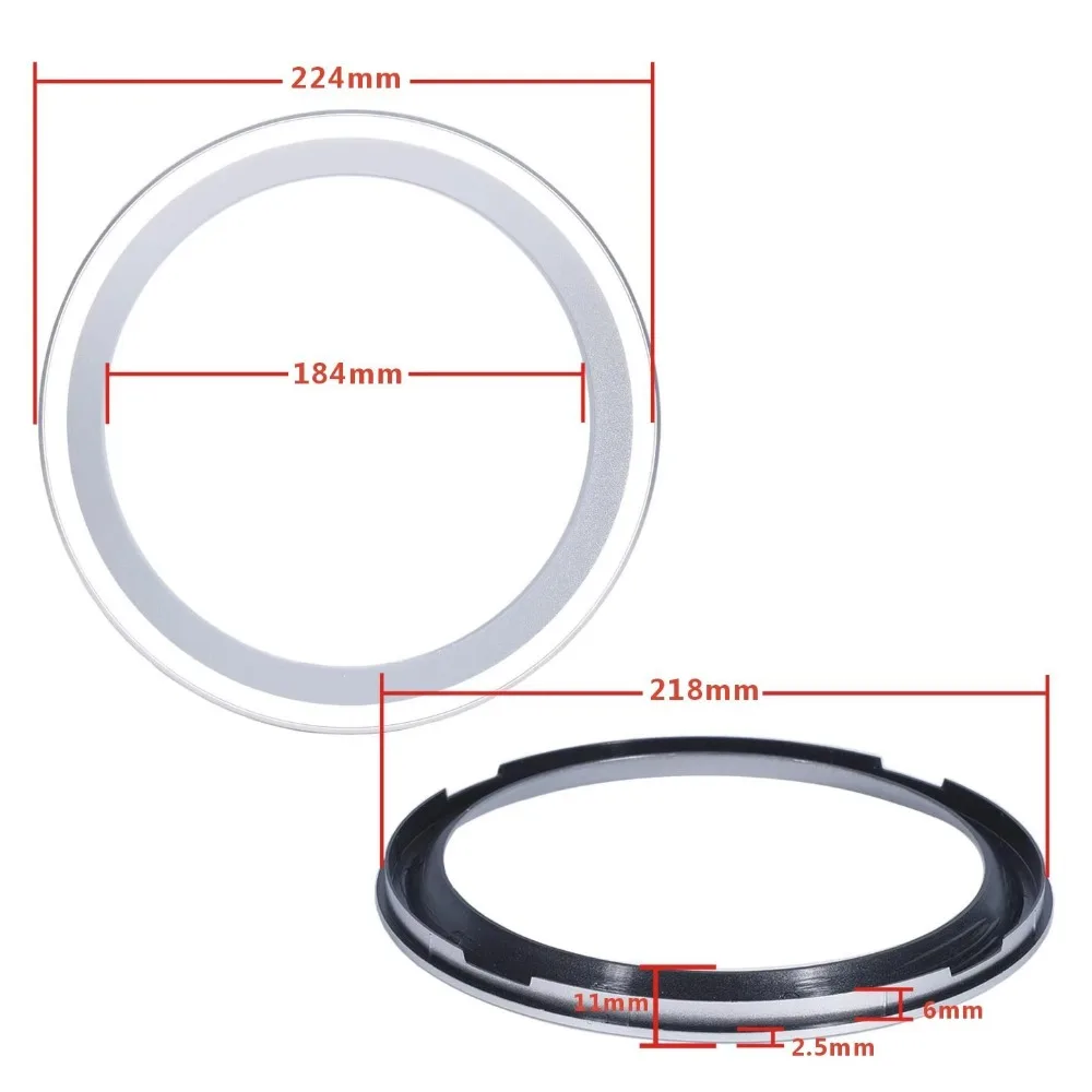 Trim Ring Grille Plastic Speaker Trim Ring 3/4/5/6.5/8 inch Black Silver Gold Plastic Speaker Grille Loudspeaker Grille