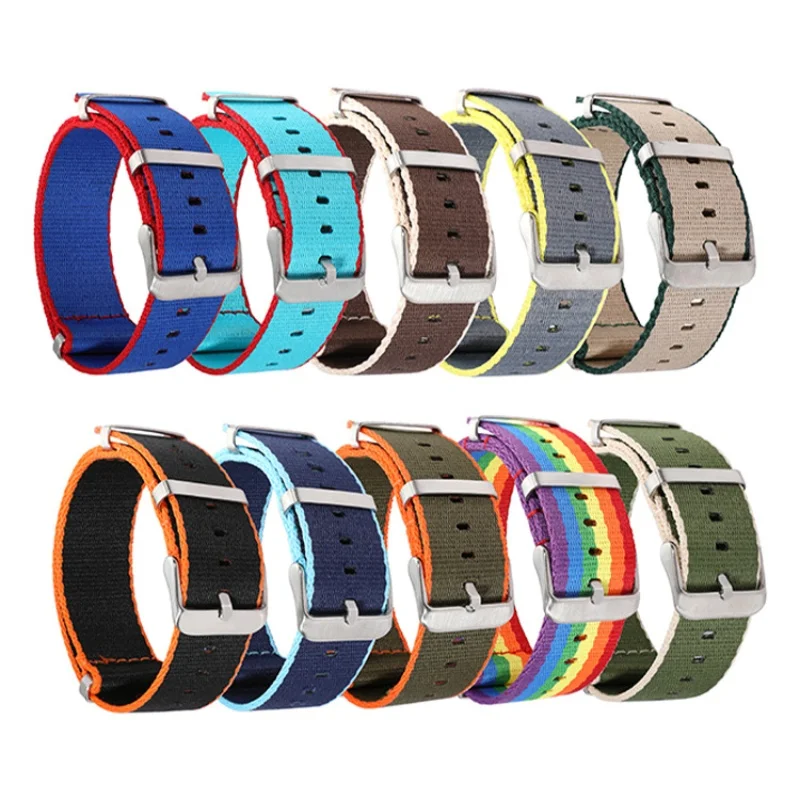 Breathable Soft Nylon Watchband for Omega 300 Ghost Party 007 Longines Conquest Seiko Casio Mido 20 22mm Male Watch Strap