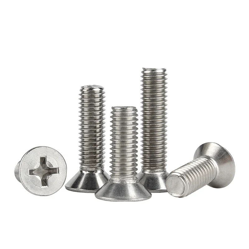 

304 Stainless Steel M2 M2.5 M8 Marine Grade A4 Countersunk Phillips Screws Machine Screw Bolts