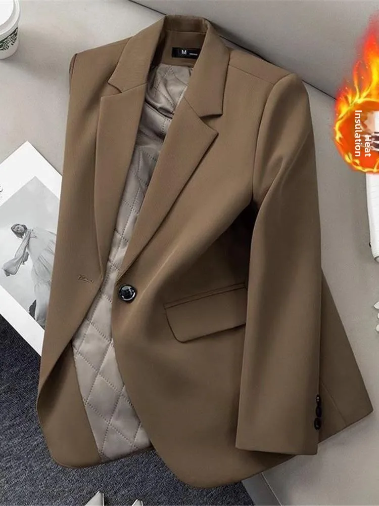 Ele Bla Abito da donna Jaet Primavera Autunno Nuovo Sle Cleanfit Lungo Sve Abbigliamento da ufficio Chiusura a bottone singolo Faionable