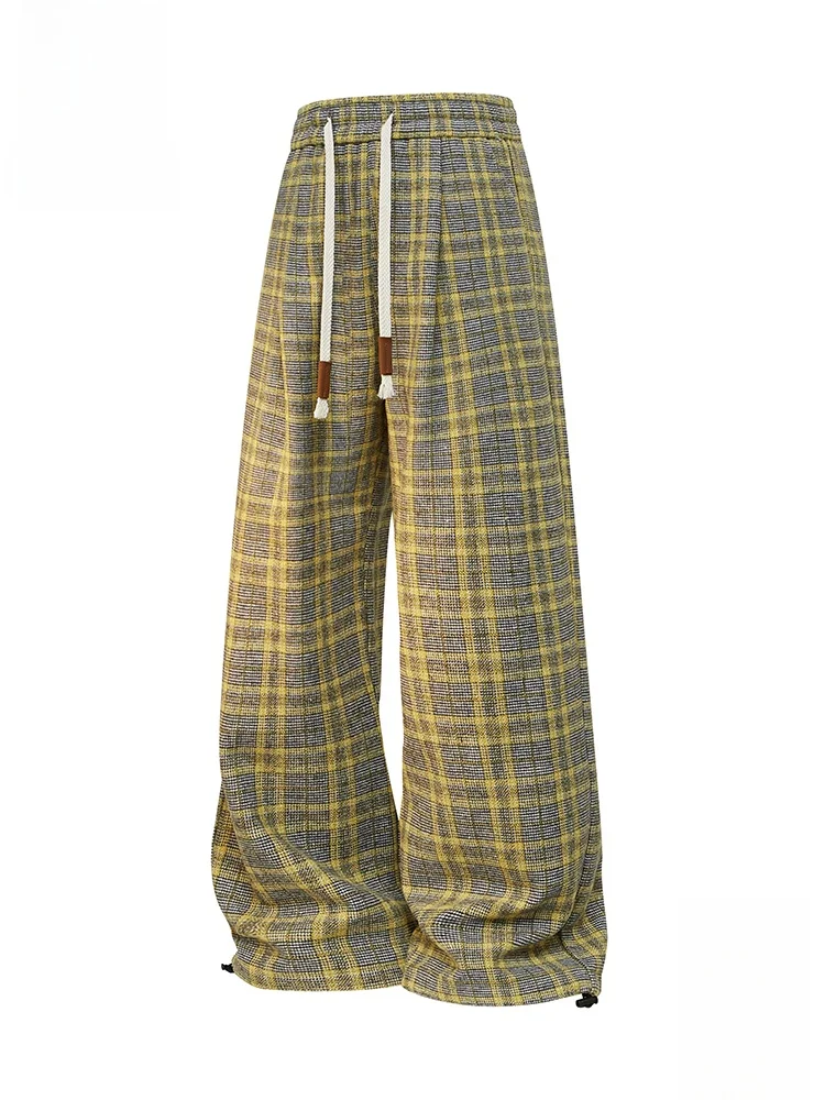 

Мужские повседневные брюки Paul Frank в клетку, свободные, широкие, в американском стиле, осенние, удобные, из полиэстера, не требующие особого ухода