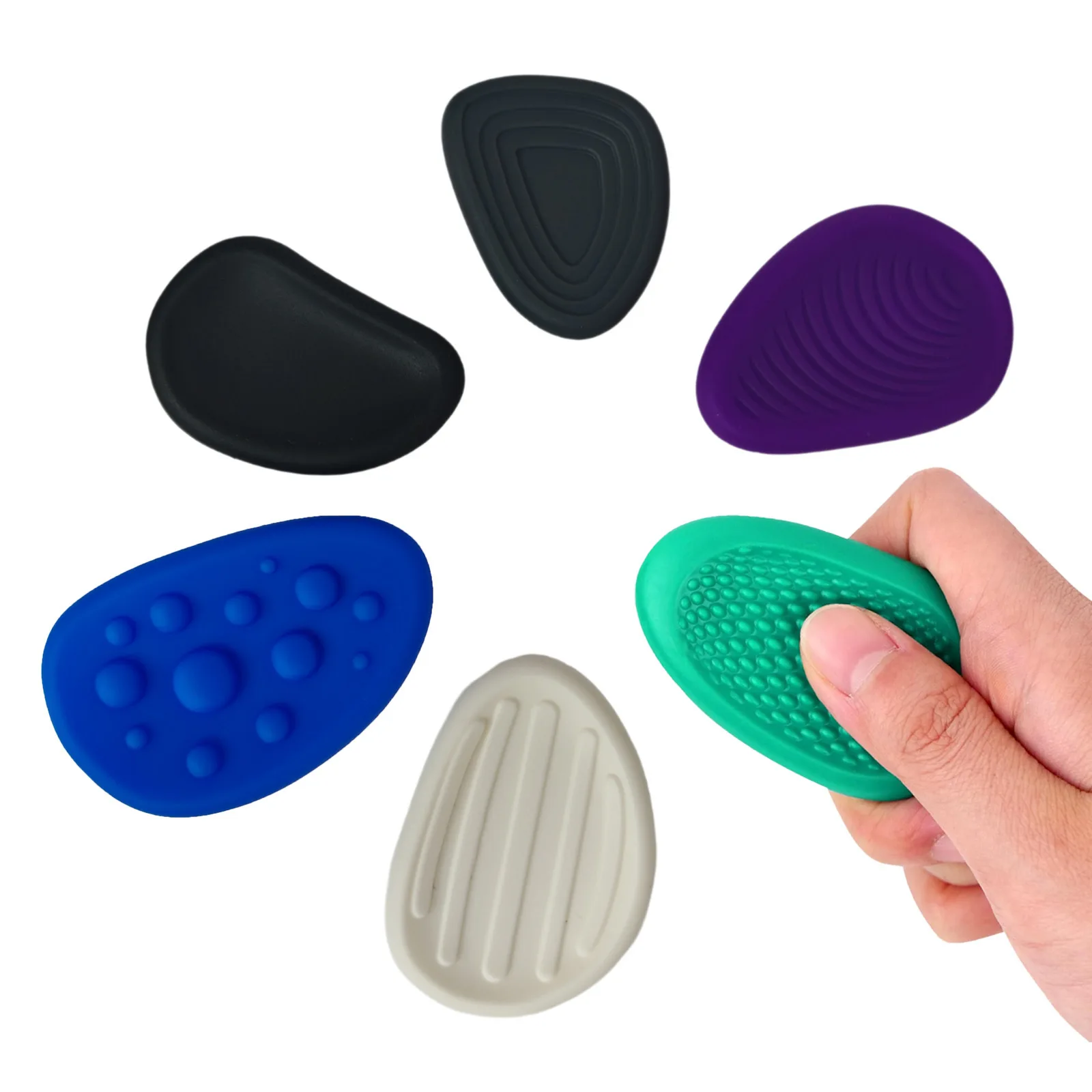 Soft Silicone Sensory Stone Fidget Toy for Kids - Texture Worry Roller for Anxiety Relief Autism ADHD Focus Tactile Play Age 3+