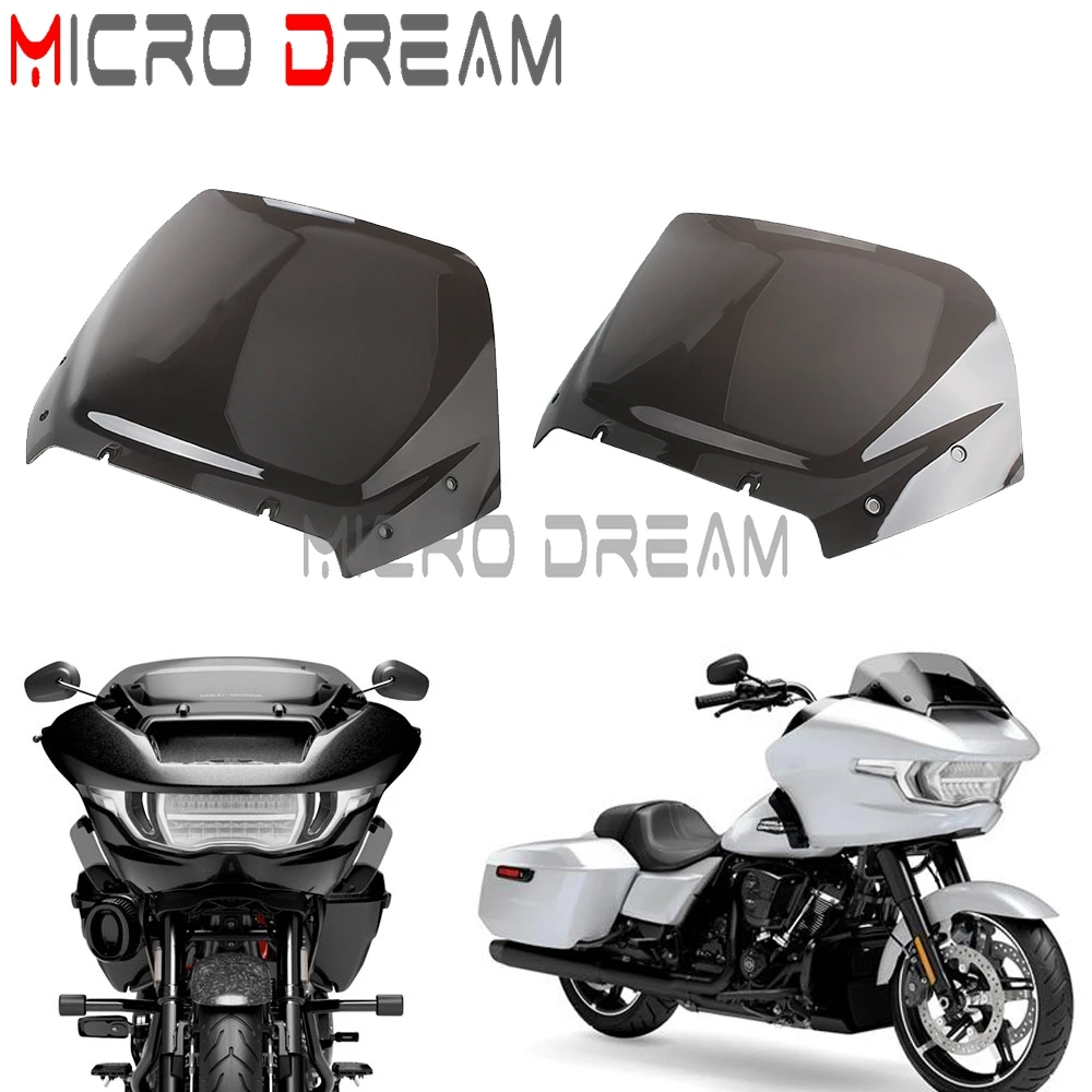 For Harley Road Glide CVO FLTRXSE 2024 Front Windshield Clear/Smoke Motorcycle Windscreen Wind Shields Fairing 10