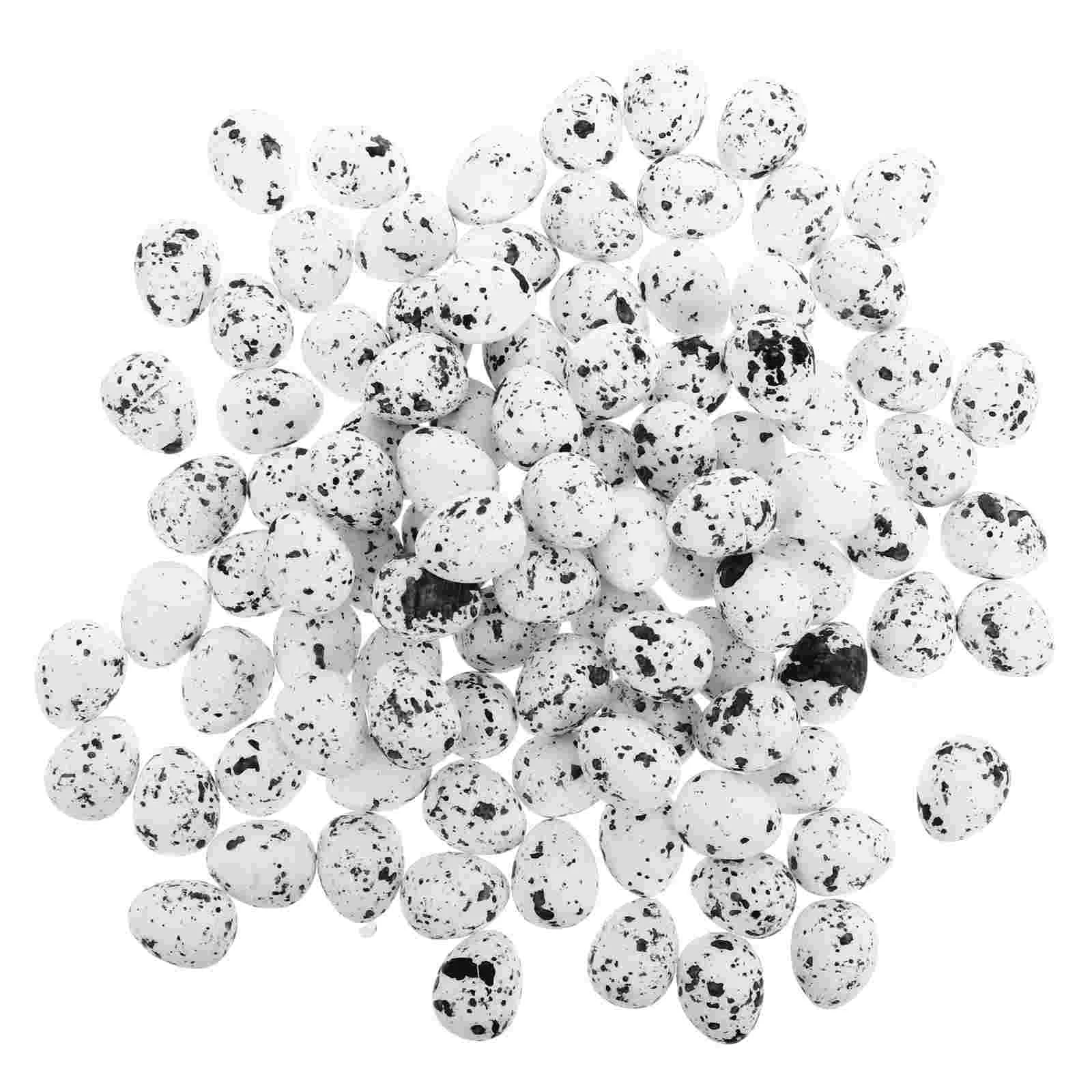 

100 Pcs Foam Bird Egg Decoration DIY Graffiti Eggs Crafts Easter Filler Toddler