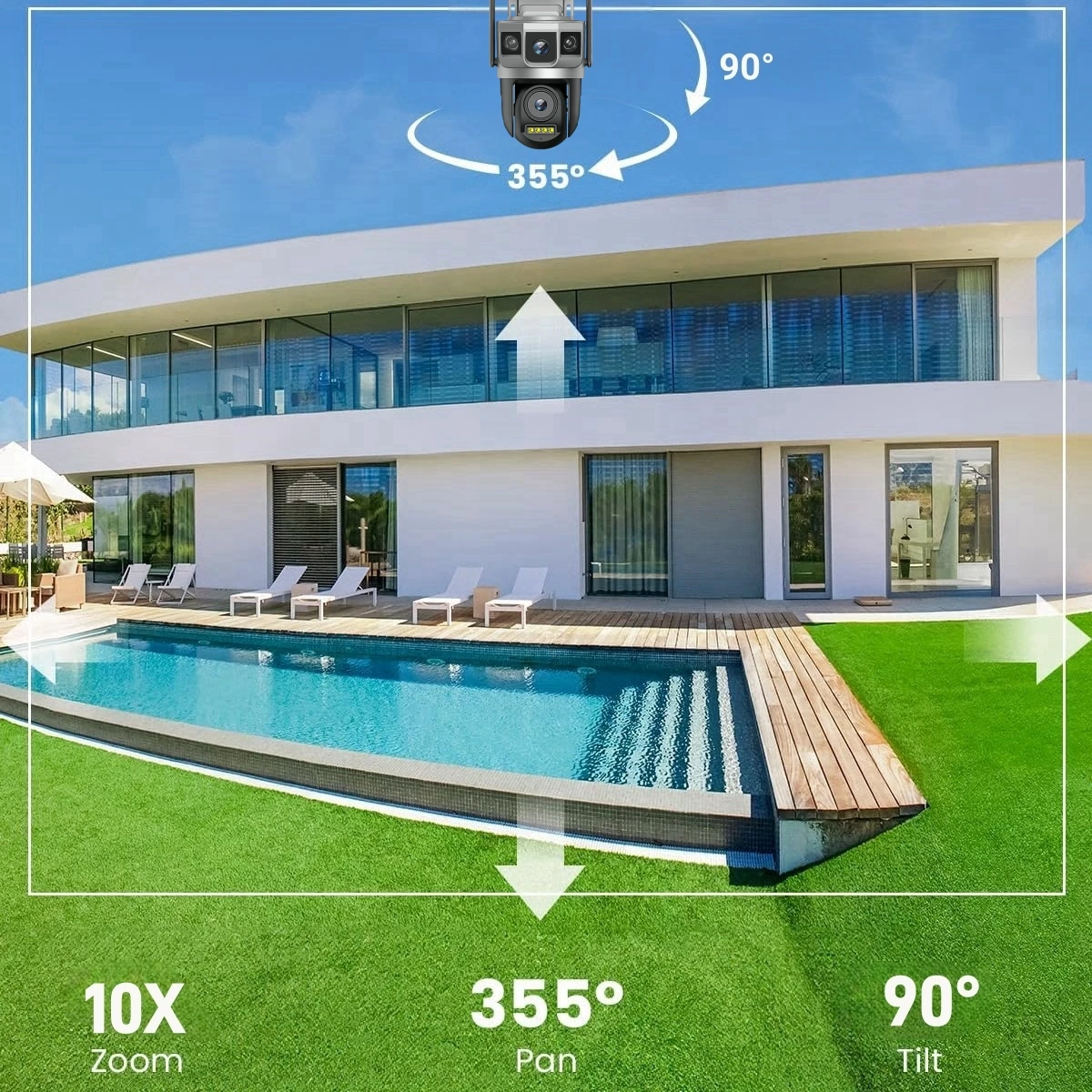 4G-SIM IP Camera 12MP 6K Dual Lens Triple Screens Smart Network Wireless Monitor V380 Pro Security Protection CCTV Home Cameras