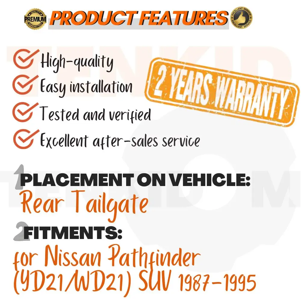 Lift Supports for Nissan Pathfinder (YD21/WD21) SUV 1987-1995 Tailgate Dampers Shocks Springs Arm Props Shocks
