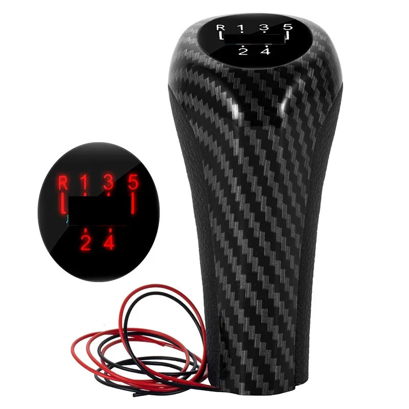 5 6 Speed Gear Shift Knob LED Light Shifter Lever Handball for BMW M E46 E90 E91 E92 E36 E82 E87 E88 F30 X1 X3 X5 ABS