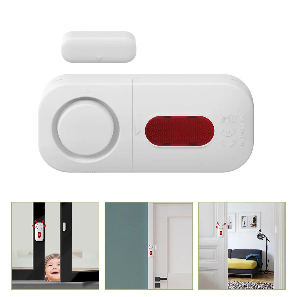 

Door Window Alarm Sensor 125Db Loud Anti-Theft Security Alarm for Home Office Garage Hotel Easy - Material Low