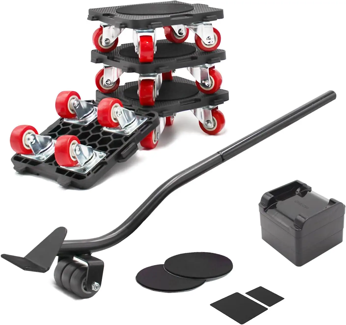 Heavy Duty Furniture Mover with Wheels & Lifter Set, 360° Rotation, 660 Lbs Capacity for Sofa, Refrigerator