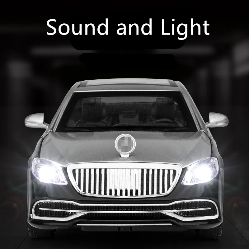 New 1:32 Maybach S650 Alloy Car Model Diecasts Metal Toy Vehicles Car Model Simulation Sound and Light Collection Kids Toy Gift