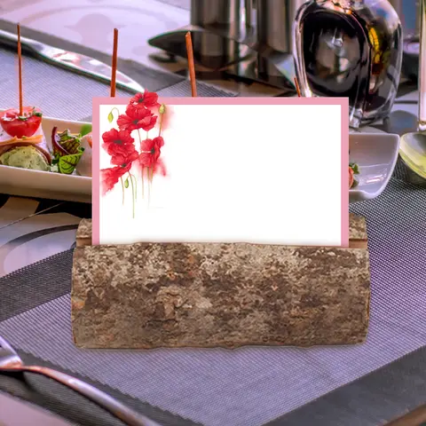 Natural Rustic Wooden Card Holder 10pcs Wedding Party Name Place Number Photo Holders Table Wood Menu Stand Clips