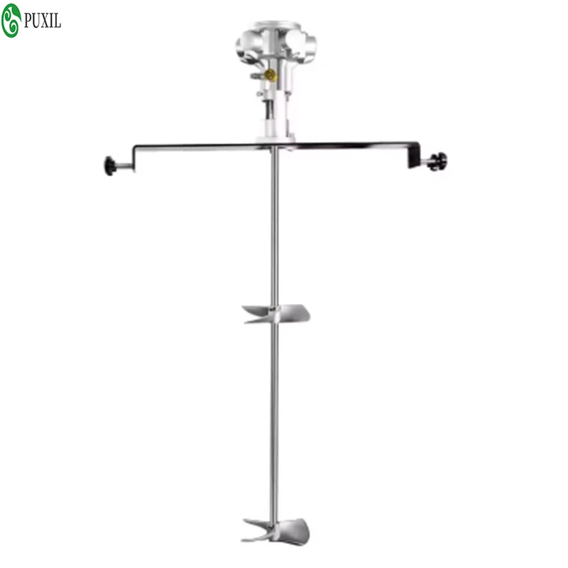 Explosion-Proof Horizontal Mixer 50-Gallon Pneumatic Mixer Horizontal Plate Step Paint Tank Barrel Aluminum Alloy