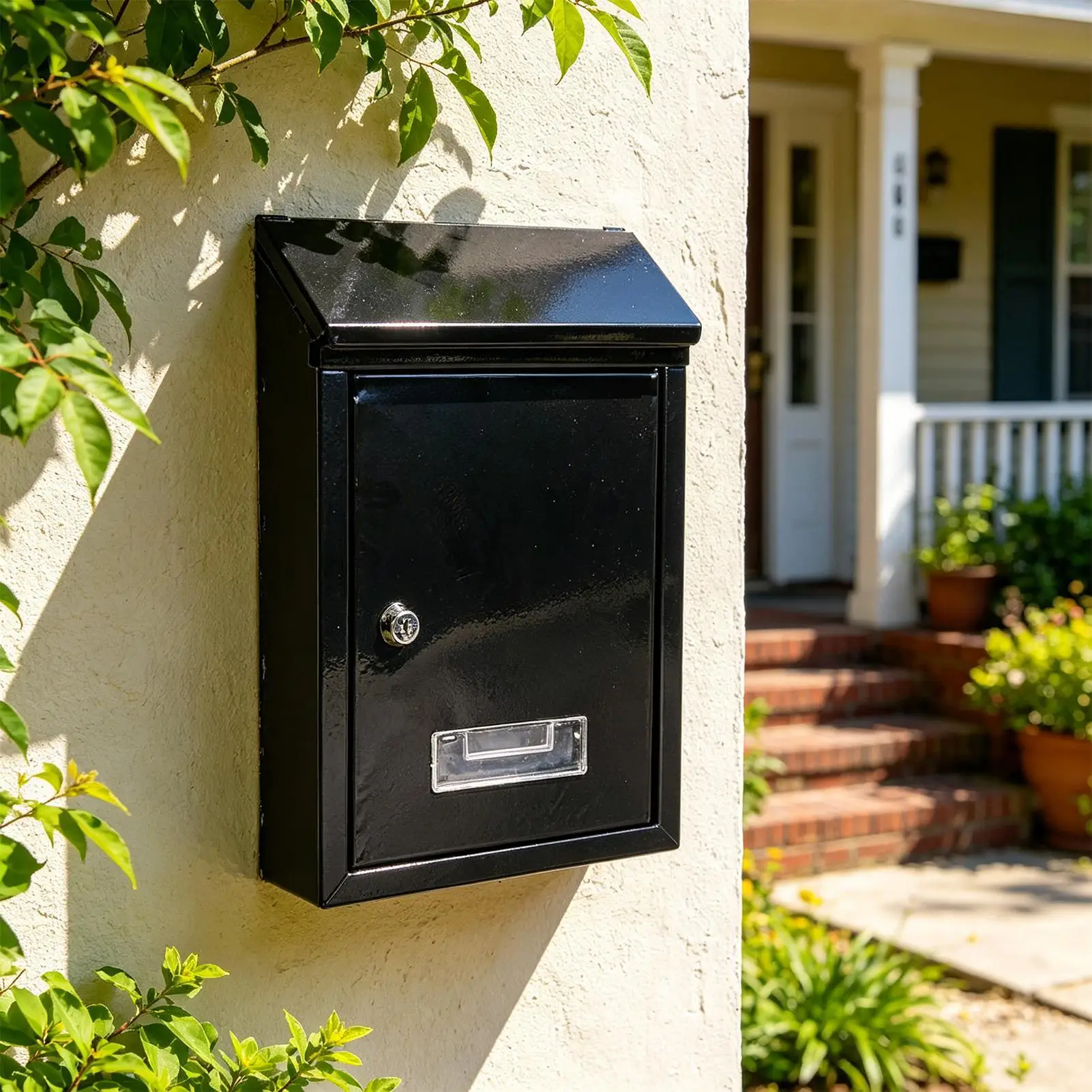 

Outdoor Letter Box Solid Iron Structure Rainproof Feature Yard Special Practical Storage And Ornament For Daily Postal Supplies