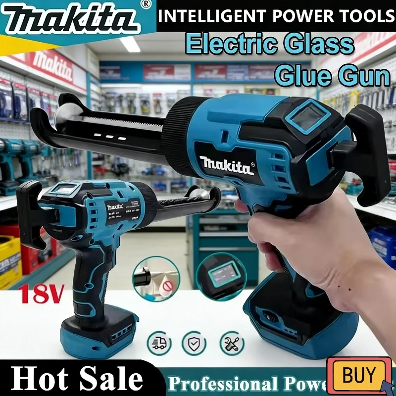 

Makita Electric Wireless Glass Doors Windows Filling Sewing Gun 18V Glass Glue Gun Cement Glass Adhesive Glue Seal Sealant Tool
