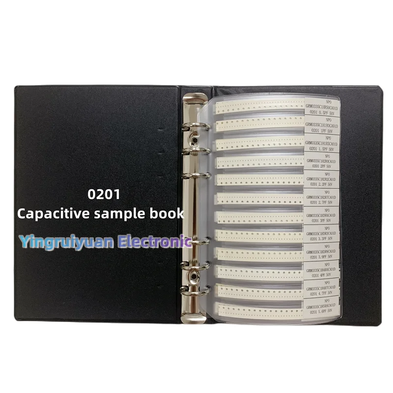 0201 SMD Capacitor SampleBook Chip Capacitors Set in Assortment 51 Values 50 Pcs 0.5PF-220NF