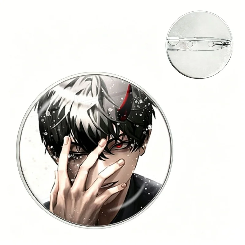 Round Cartoon Glass Pins Anime Omniscient Reader's Viewpoint Brooches Yoo Joonghyuk Kim Dokja Han Sooyoung Sangah Badge Gift