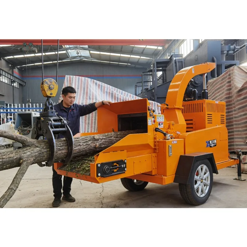 

Automatic Petrol Engine Wood Chipper High Quality Low Price Household Portable Mobile Palm Shredder