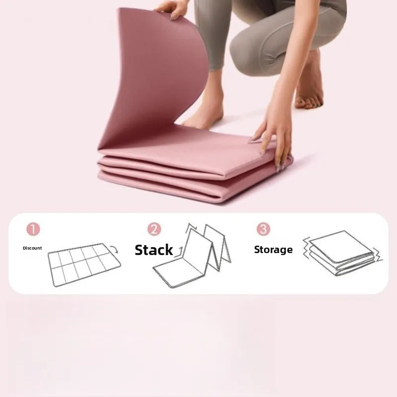 Foldable Yoga Mat Non‑Slip Fitness Mat Portable Floor Mat for Student Noon Break Kids Nap