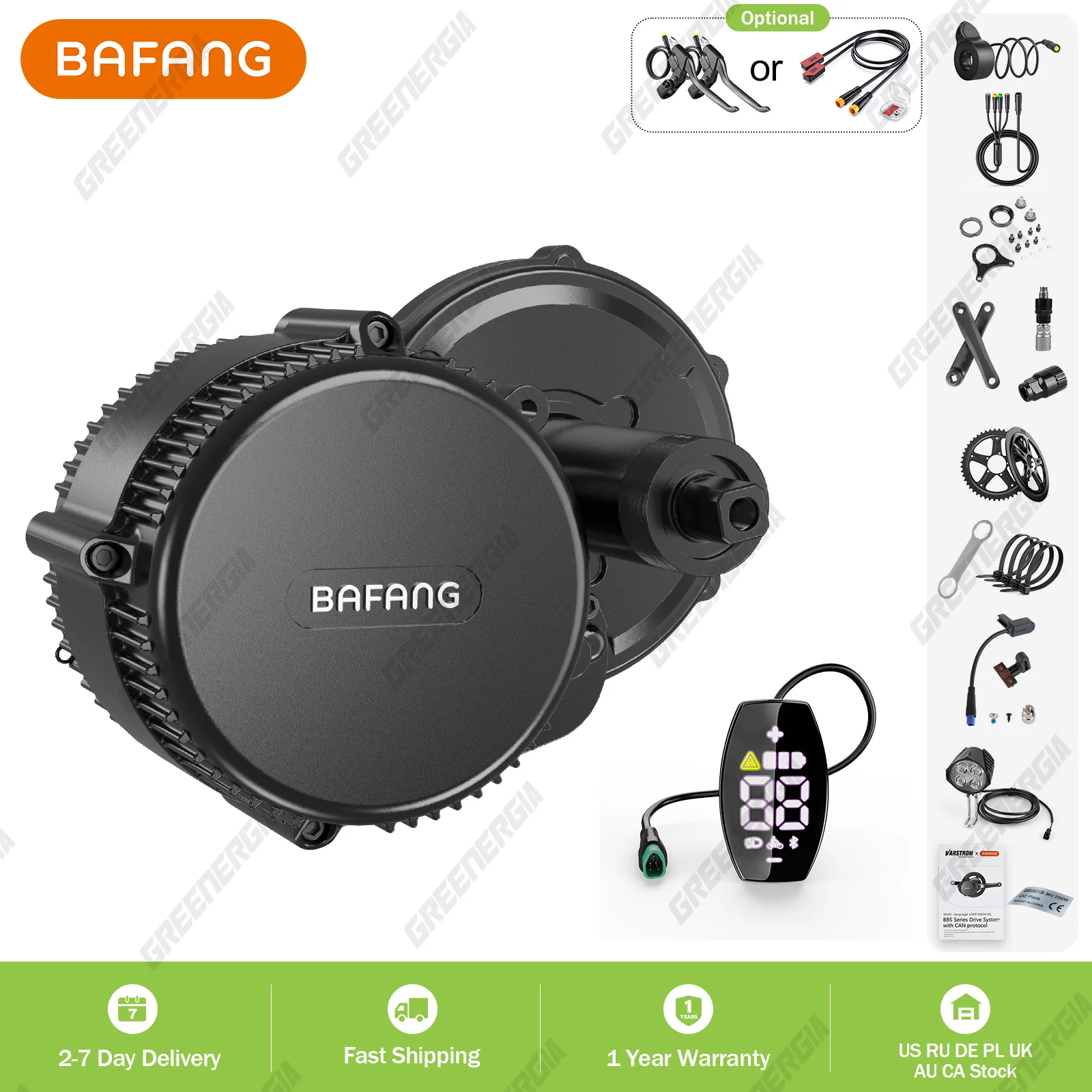

Bafang 48V 1000W Mid Drive Motor Bike Kits 250W 500W 750W Electric Bicycle Conversion Kits 8fun M315 Fit for BB Size 68mm-73mm