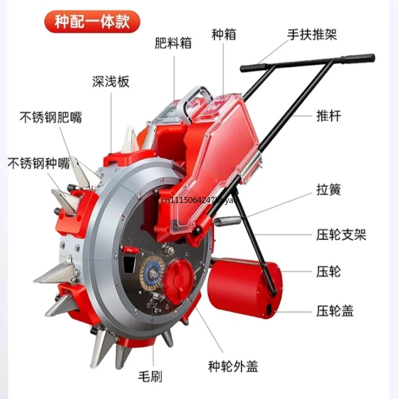 For Multifunctional Retractable Hand Push Seeder, Precision Sowing Tool for Corn Peanut Cotton Soybean Farm Planting Equipment
