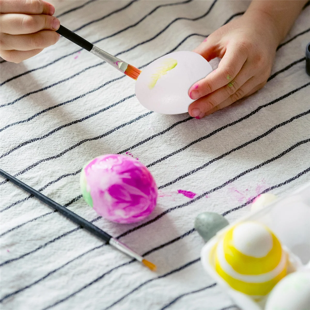 AT77 12 упаковок 3-дюймовое пасхальное пенопластовое яйцо, белое пенополистирольное яйцо, пена для яиц из натурального полистирола, пена для яиц ручной работы