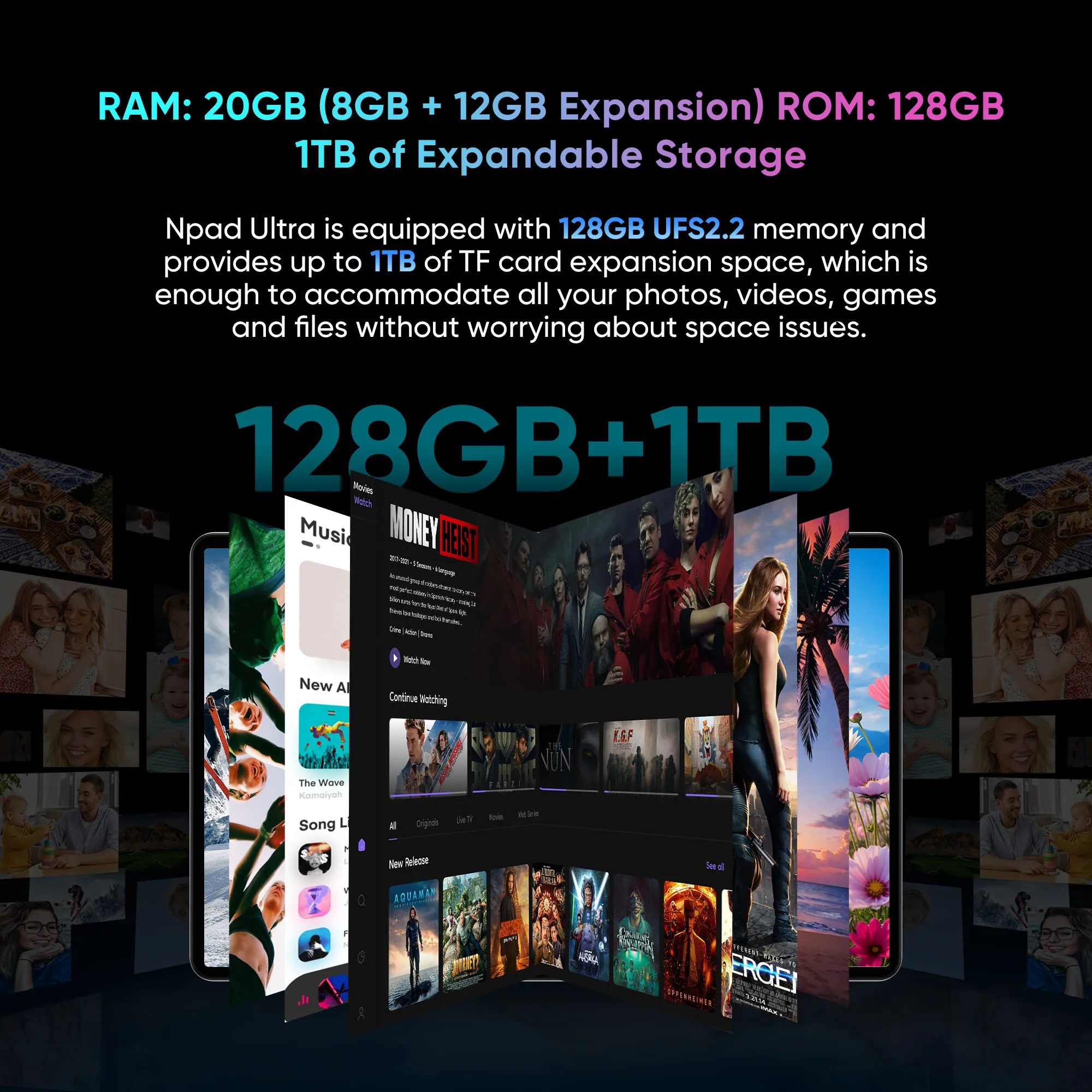 تابلت N-one NPad Ultra 4G LTE Snapdragon 685 Android 14 12 "2K 2000*1200 FHD شاشة 8GB + 12GB 18W شحن سريع بطارية 9200mAh #4