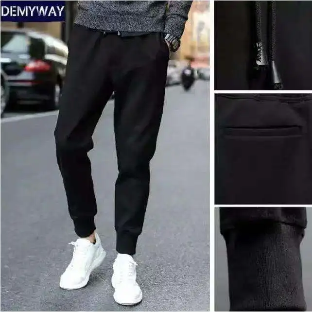 

Summer Men's Loose Casual Pants Trendy Harajuku Sle Sweatpants Low Waist Eighteen orts Straight Leg Pants Korean Version